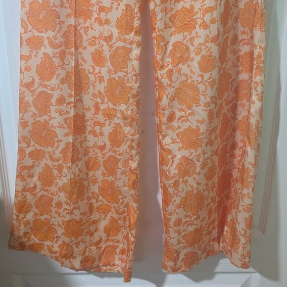Sandro | Trapani Floral Trousers In Orange - Picture 9 of 13